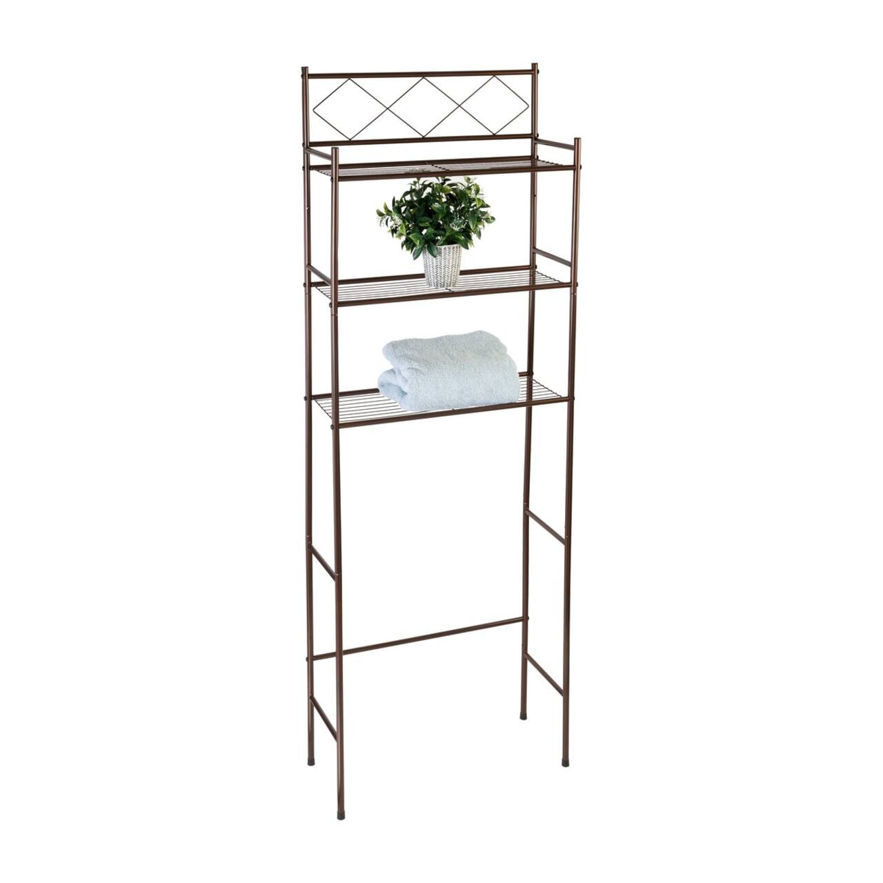 Honey Can Do Oil-Rubbed Bronze Over-the-Toilet Space Saver Shelving Unit